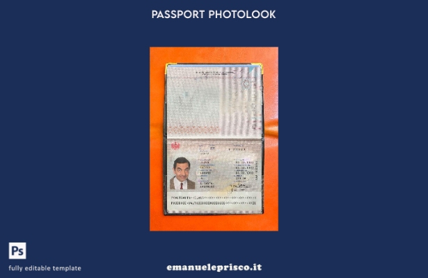 modello di aspetto fotografico del passaporto austriaco in stile verificato